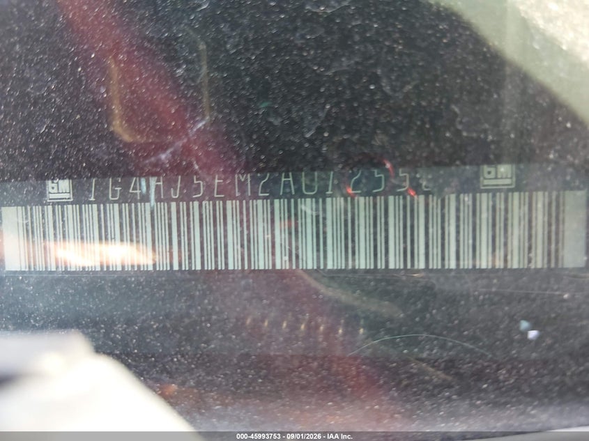 BUICK LUCERNE 2010 VIN 1G4HJ5EM2AU125581