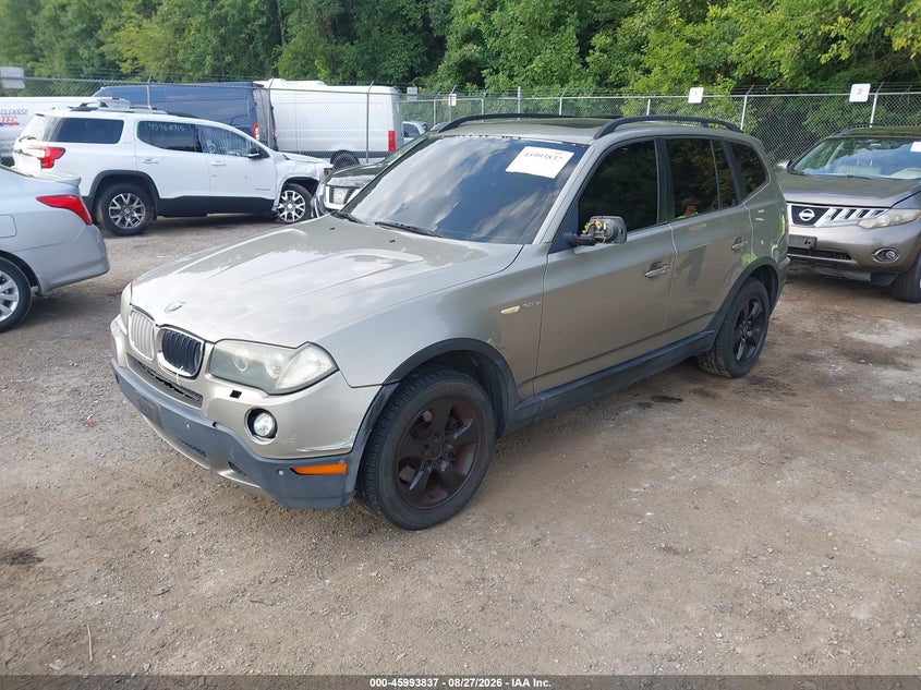 2007 BMW X3, Обычный износ, IAAI, VIN WBXPC93467WF03764 — фото 2