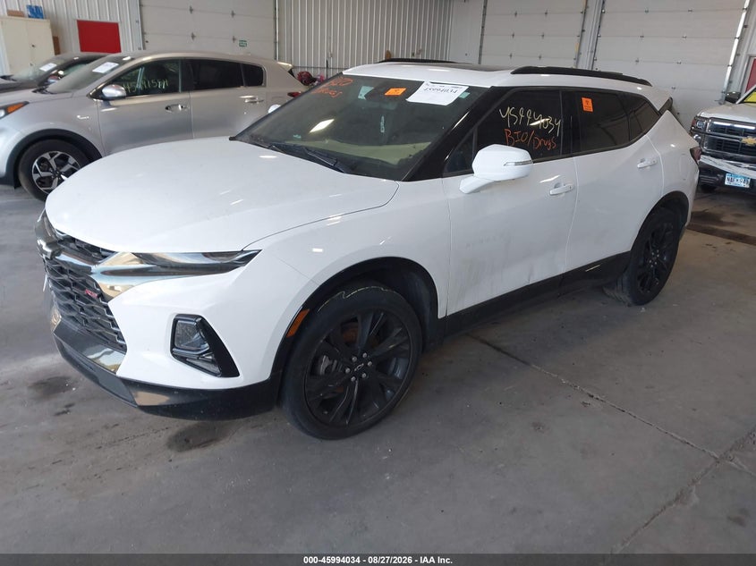 2019 Chevrolet Blazer, Biohazard, IAAI, VIN 3GNKBJRS7KS650735 — photo 2