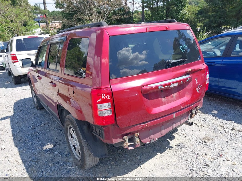 Vin: 1c4njpbbxgd569578, lot: 46493394, jeep patriot sport 20163