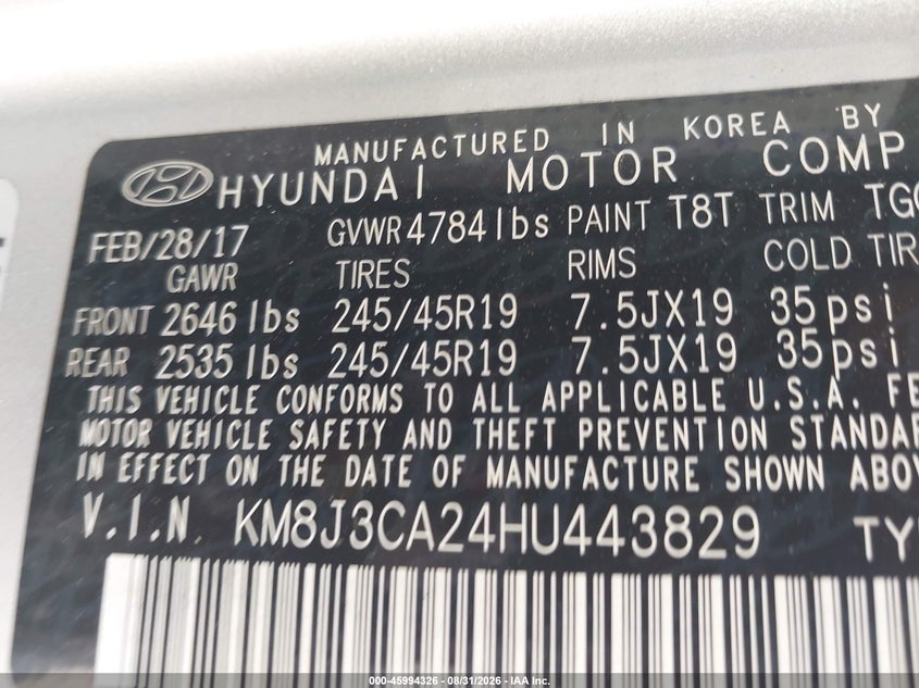 2017 HYUNDAI TUCSON SPORT · Фото 9