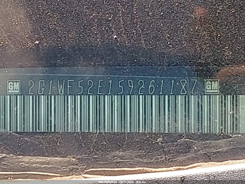 2005 CHEVROLET IMPALA SEDAN 3.4L V-6 REGULAR , 180HP