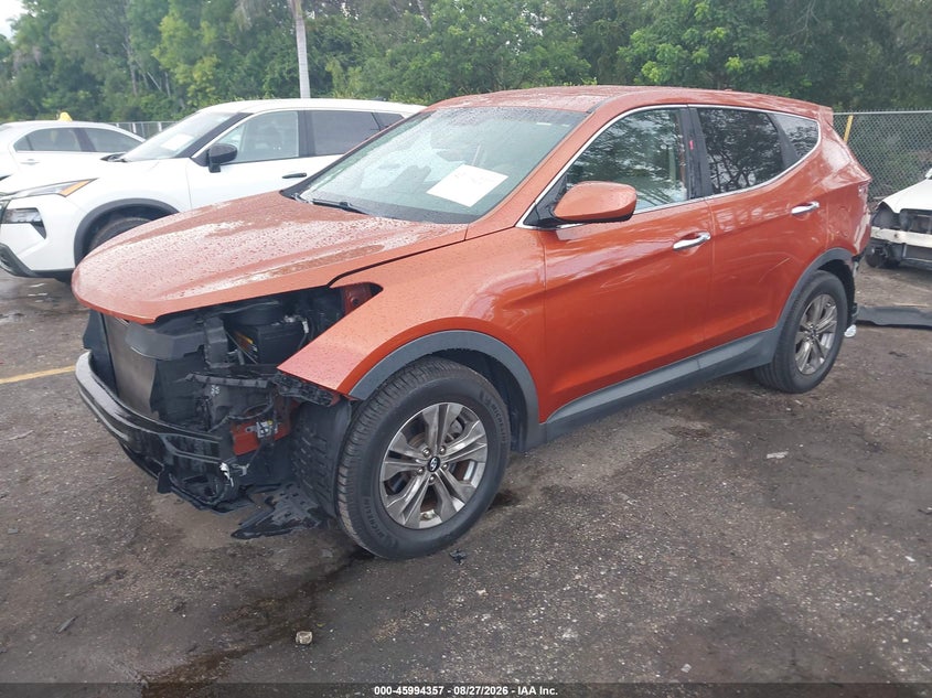 2016 Hyundai Santa Fe Sport 2.4L, Front End, IAAI, VIN 5XYZT3LB8GG362871 — photo 2