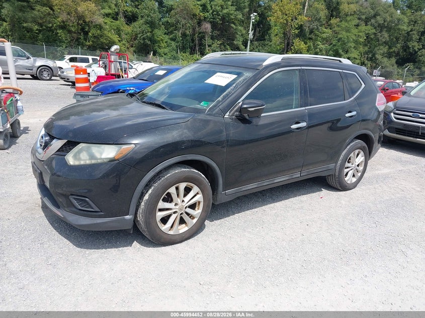 2015 Nissan Rogue, Rear, IAAI, VIN 5N1AT2MV2FC835369 — photo 2