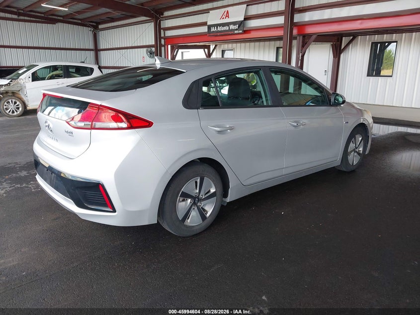 Vin: kmhc65lc0ku158425, lot: 46493948, hyundai ioniq hybrid blue 20194