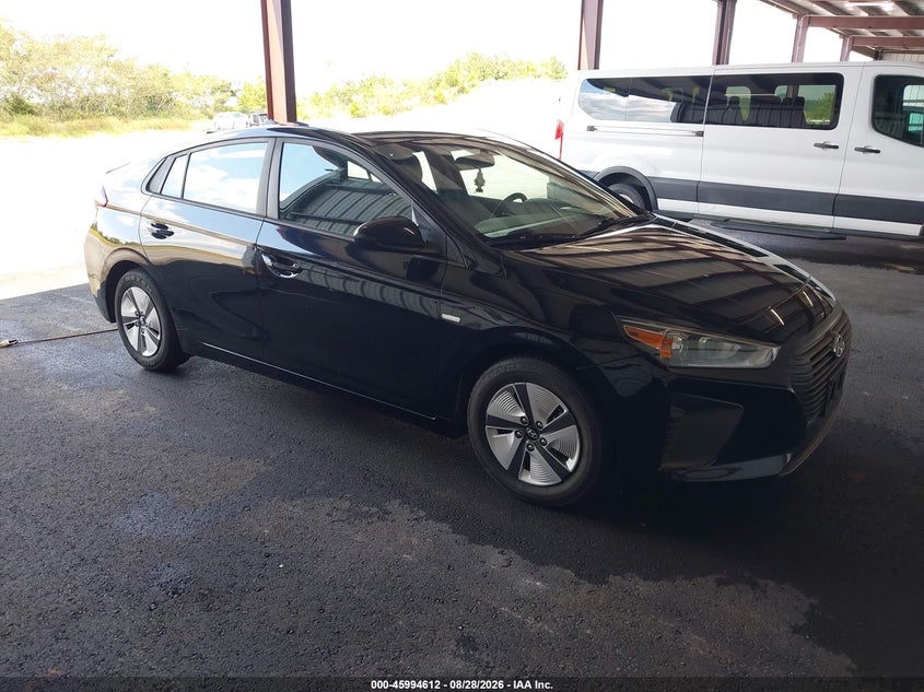 Vin: kmhc65lc6ku155738, lot: 46493957, hyundai ioniq hybrid blue 20191