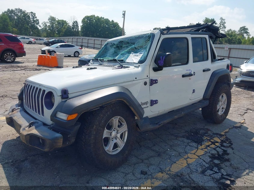 Vin: 1c4hjxdg5nw141313, lot: 46493976, jeep wrangler unlimited sport 20222