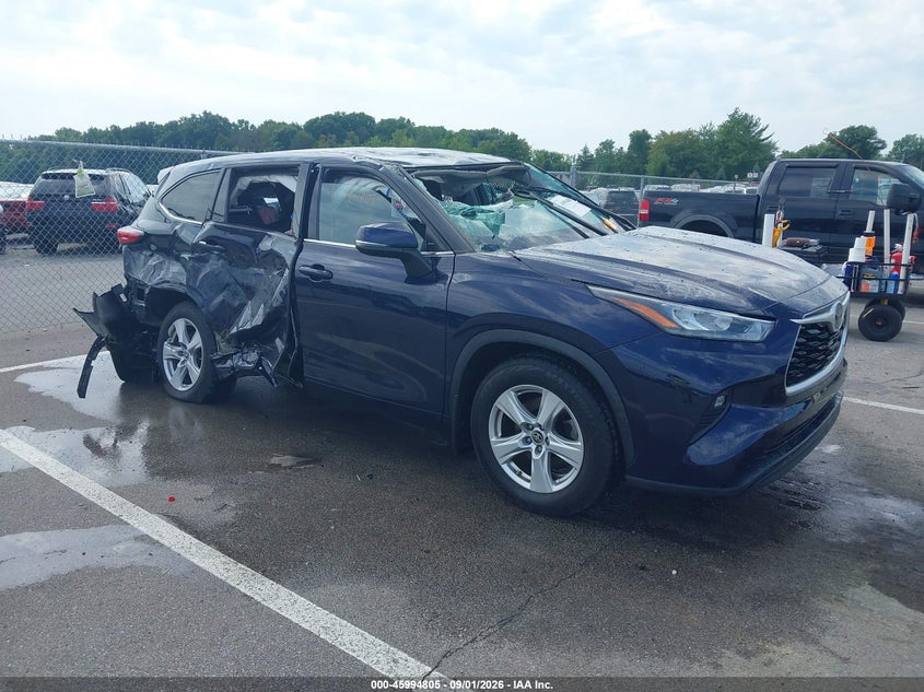 Vin: 5tdbzrbh0ls017453, lot: 46494150, toyota highlander le 2020 img_1