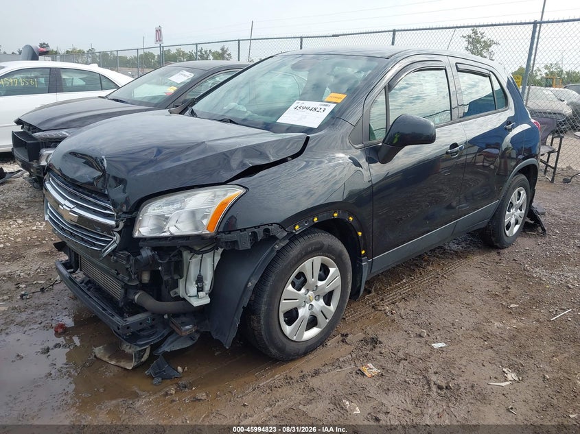 2016 Chevrolet Trax, Удар спереди, IAAI, VIN KL7CJKSBXGB556316 — фото 2