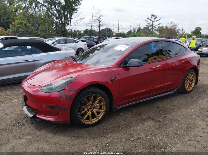 2019 Tesla Model 3, Front End, IAAI, VIN 5YJ3E1EBXKF494595 — photo 2
