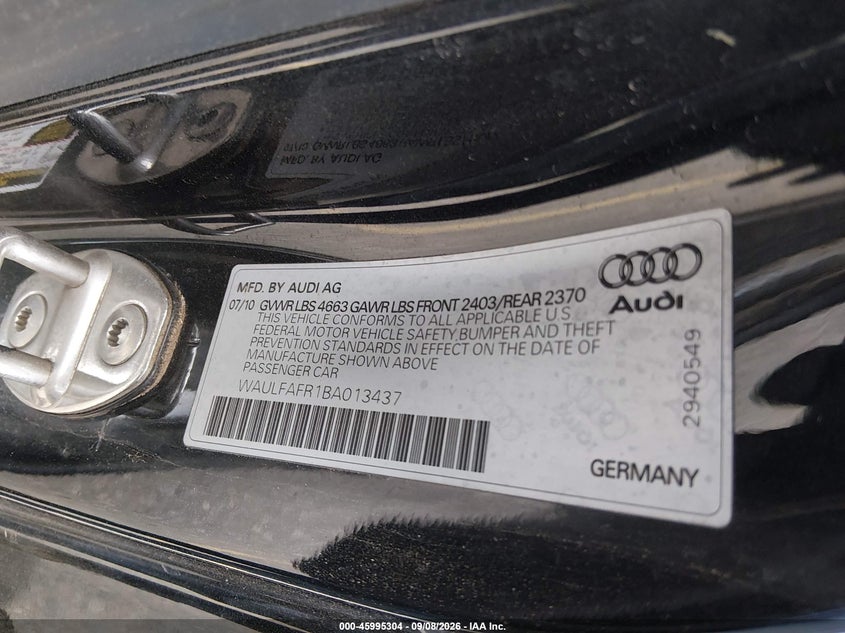 2011 AUDI A5 2.0T PREMIUM · Фото 9