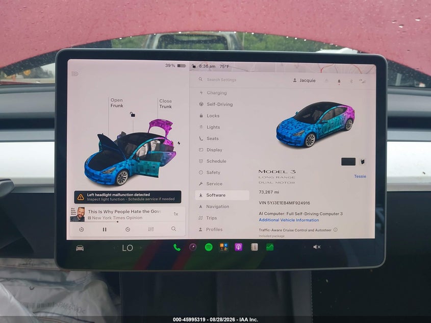 2021 TESLA MODEL 3 SEDAN ELECTRIC