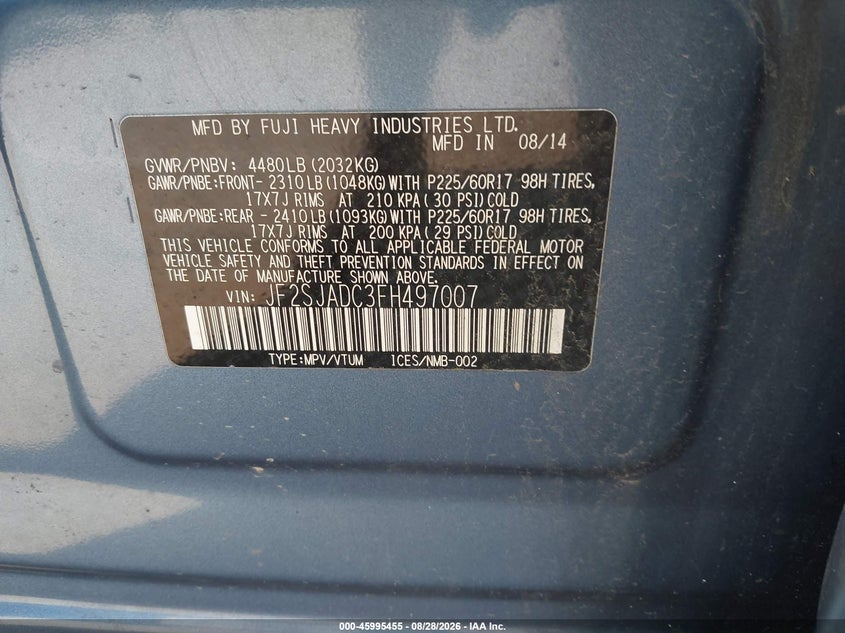 2015 SUBARU FORESTER 2.5I PREMIUM · Photo 9