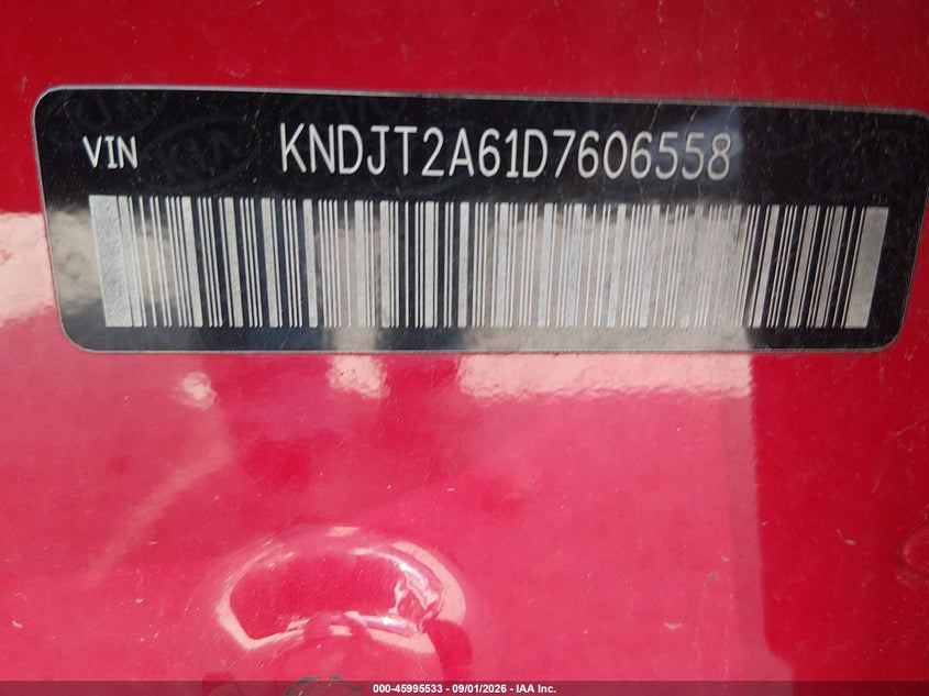 KIA SOUL 2013 VIN KNDJT2A61D7606558