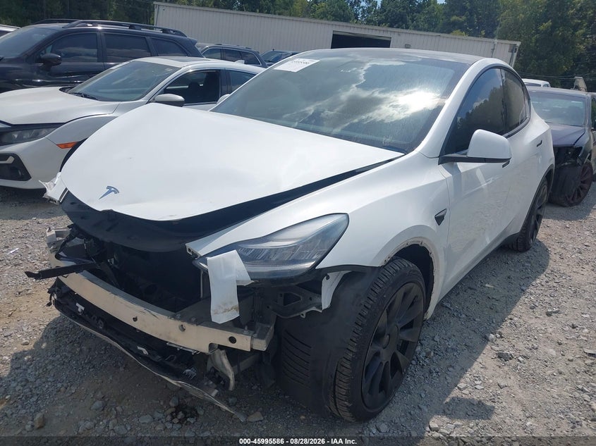 2021 Tesla Model Y, Удар спереди, IAAI, VIN 5YJYGDEE7MF127393 — фото 2