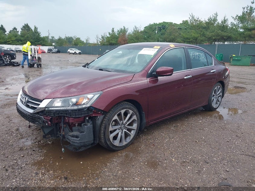 2013 Honda Accord, Стихія, IAAI, VIN 1HGCR2F58DA231344 — фото 2