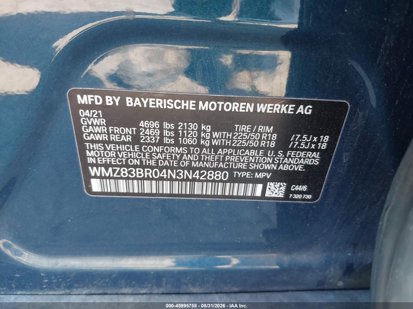 MINI COUNTRYMAN 2022 VIN WMZ83BR04N3N42880