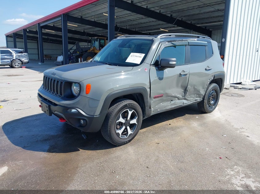 Vin: zacnjbc14lpl94987, lot: 46495511, jeep renegade trailhawk 4x4 20202
