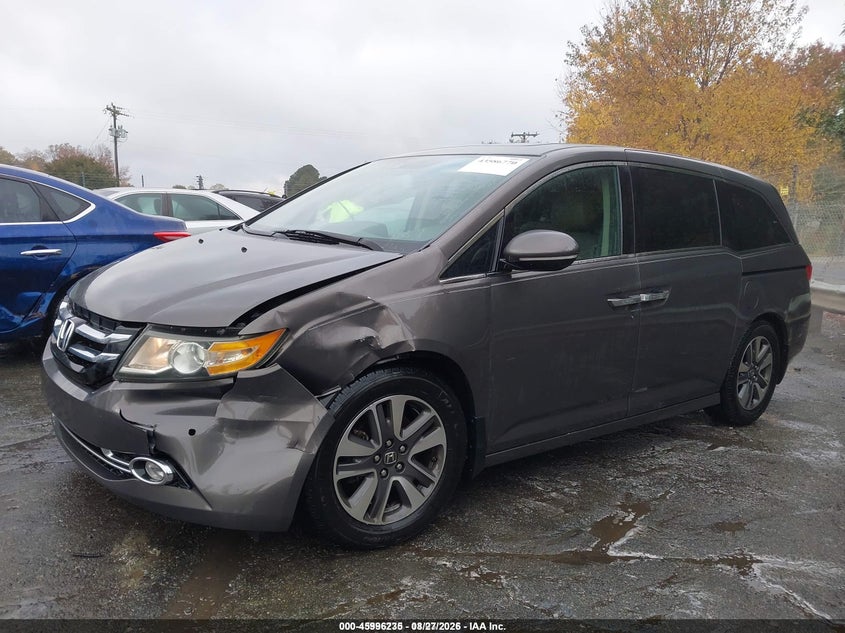 2014 Honda Odyssey, Left Front, IAAI, VIN 5FNRL5H92EB050275 — photo 2