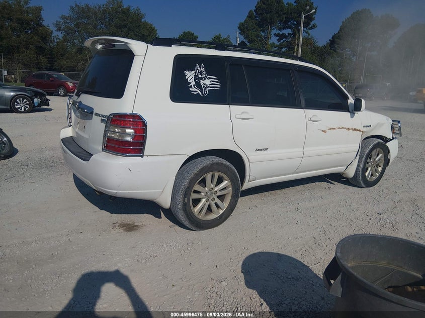 TOYOTA HIGHLANDER HYBRID 2006 VIN JTEDW21A060012561