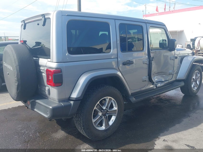 Vin: 1c4hjxeg1mw531905, lot: 46496080, jeep wrangler unlimited sahara 4x4 20214