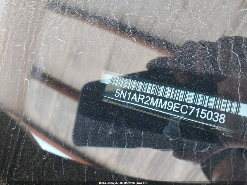 NISSAN PATHFINDER 2014 VIN 5N1AR2MM9EC715038