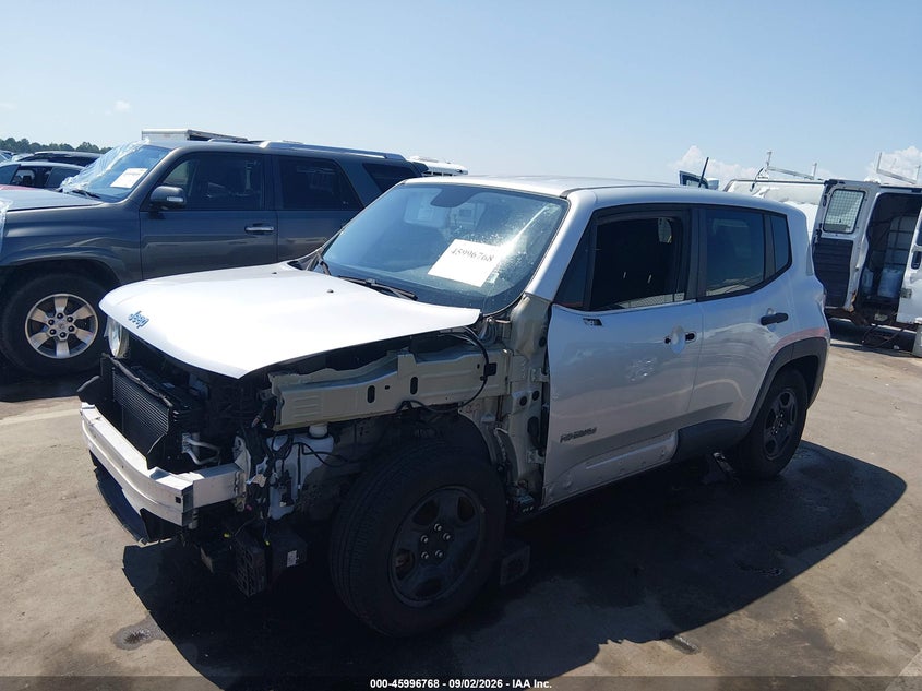 Vin: zaccjaab1hpf84950, lot: 46496113, jeep renegade sport fwd 20172
