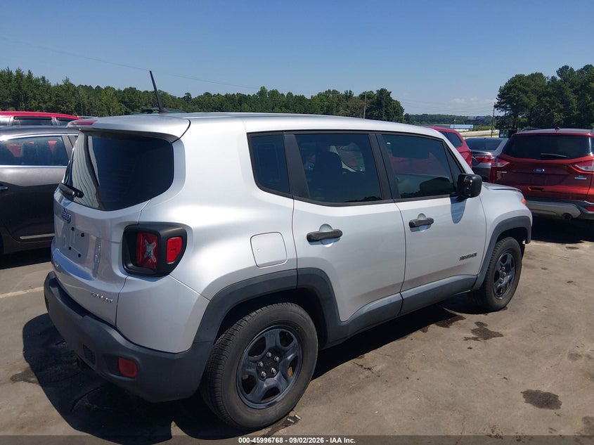 Vin: zaccjaab1hpf84950, lot: 46496113, jeep renegade sport fwd 20174