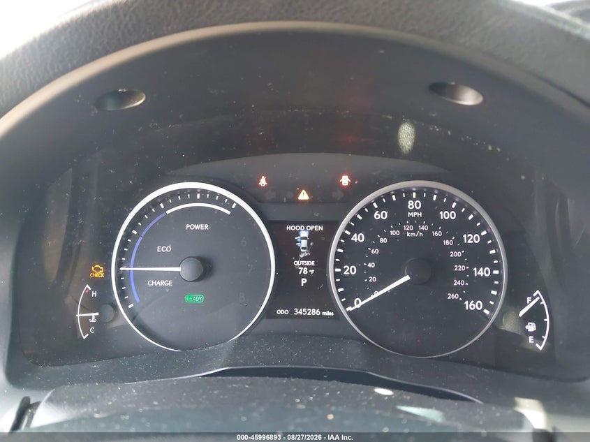 LEXUS ES 300H 2013 VIN JTHBW1GG4D2000768