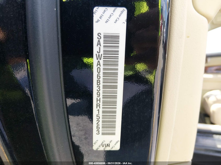 JAGUAR XF 2009 VIN SAJWA06B39HR15263