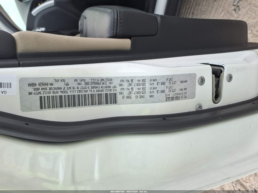 JEEP CHEROKEE 2016 VIN 1C4PJMAB0GW313981