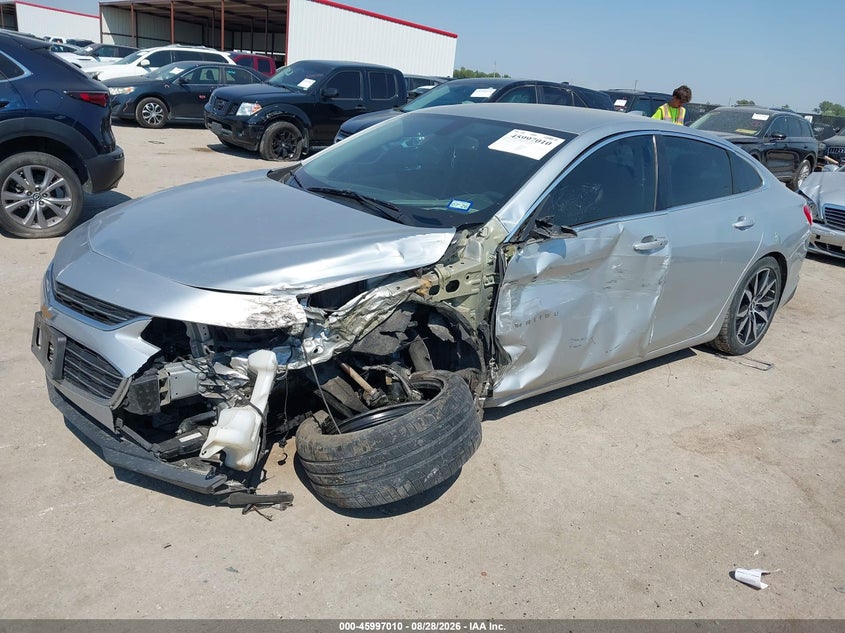 2018 Chevrolet Malibu, Удар спереду, IAAI, VIN 1G1ZD5STXJF277553 — фото 2