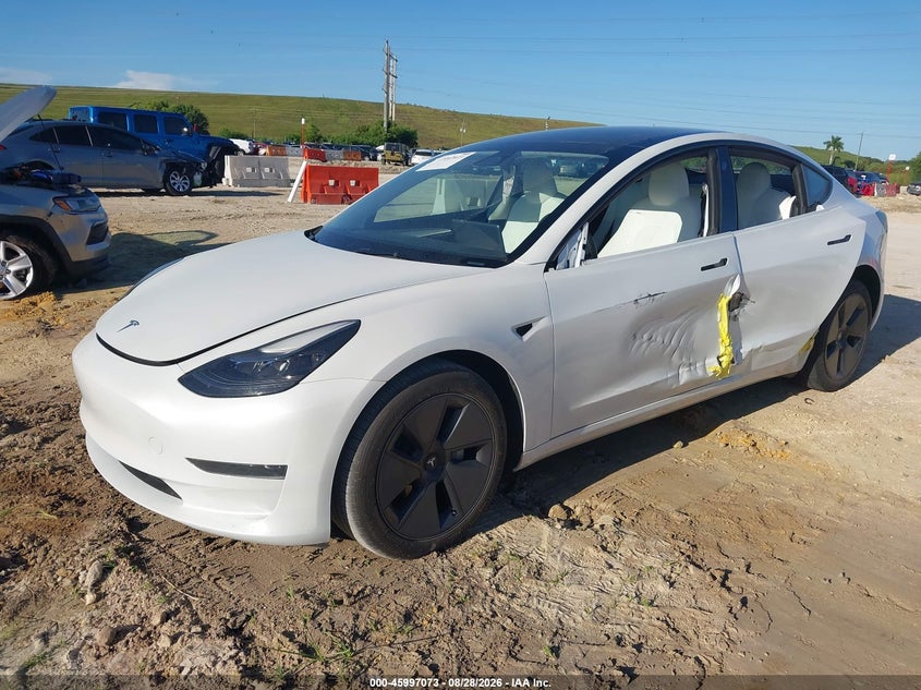 2023 Tesla Model 3, Left Side, IAAI, VIN 5YJ3E1EA8PF604719 — photo 2