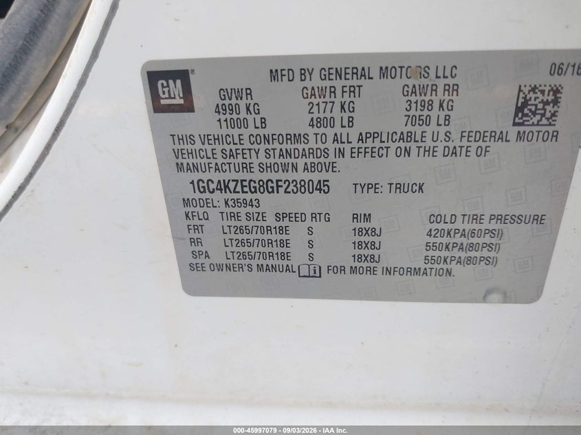 2016 CHEVROLET SILVERADO 3500HD auction photo 8