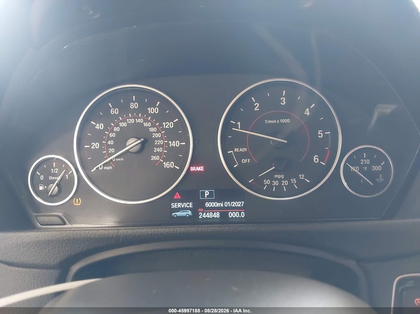 BMW 328D 2014 VIN WBA3K5C56EF776341