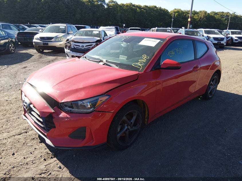 Vin: kmhtg6afxku010623, lot: 46496926, hyundai veloster 2.0 20192