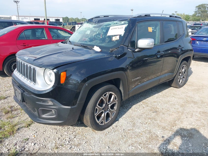 Vin: zaccjbdtxgpd26130, lot: 46496985, jeep renegade limited 20162