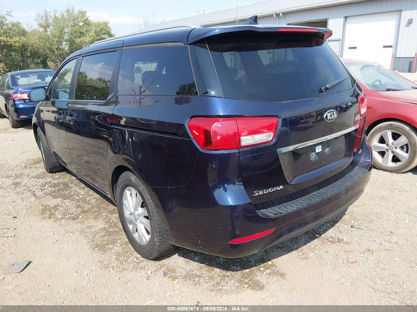 Vin: kndmb5c13j6379989, lot: 46497023, kia sedona lx 20183