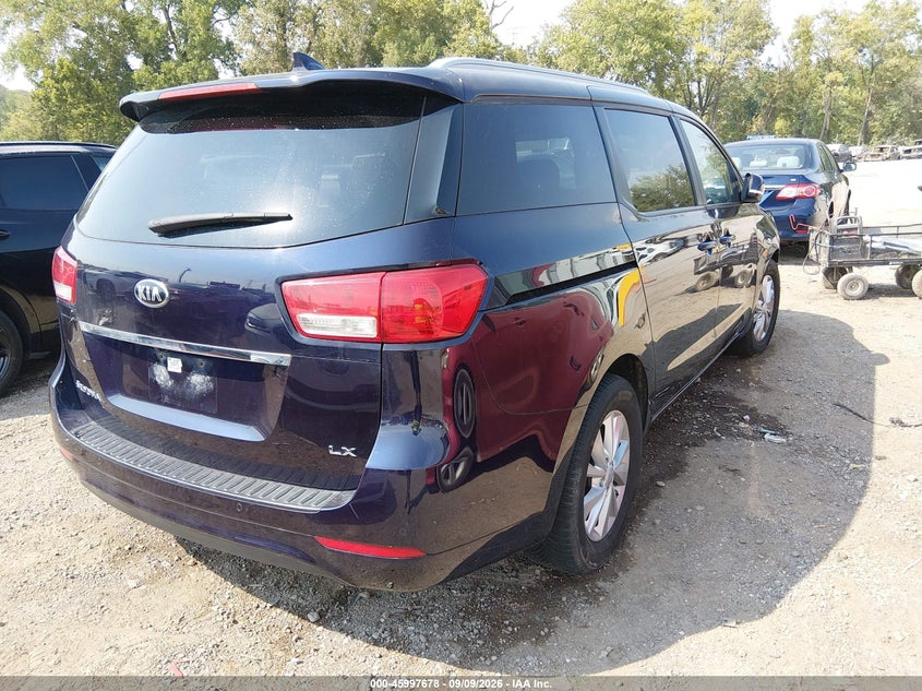 Vin: kndmb5c13j6379989, lot: 46497023, kia sedona lx 20184