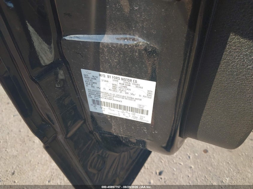 FORD F-150 2008 VIN 1FTPW14V08FA09623
