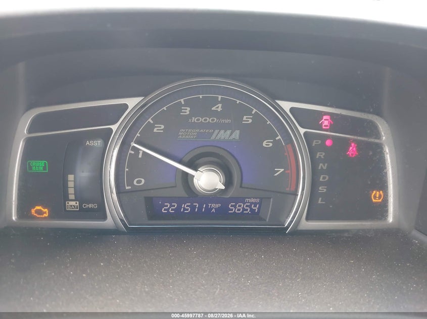 2008 HONDA CIVIC HYBRID auction photo 7