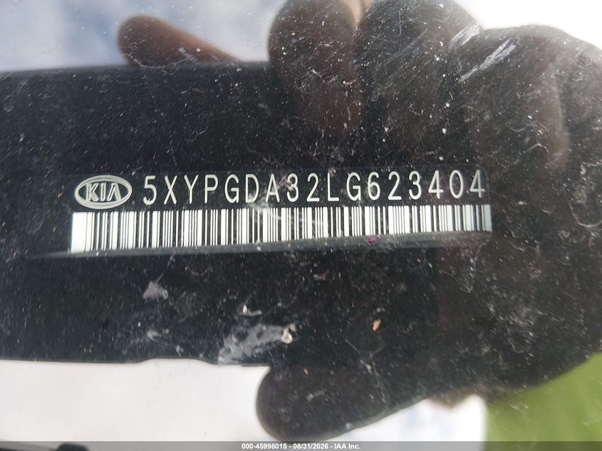 KIA SORENTO 2020 VIN 5XYPGDA32LG623404