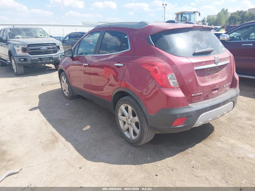 Vin: kl4cjdsb7fb121308, lot: 46497645, buick encore premium 20153