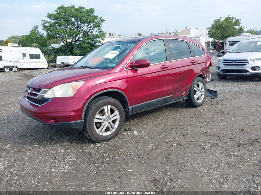 2010 Honda Cr-V Ex-L, Левый зад, IAAI, VIN 5J6RE4H78AL037017 — фото 2
