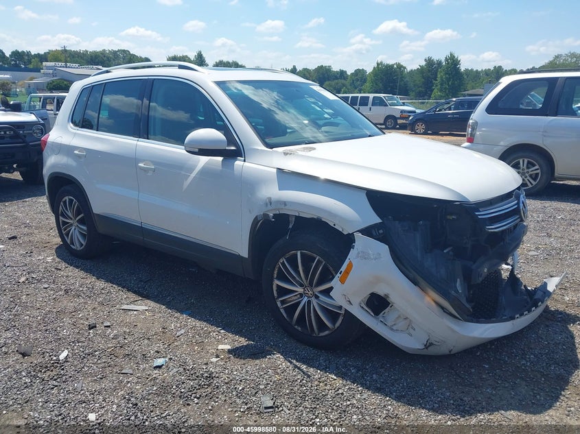 2013 Volkswagen Tiguan Se, Front, IAAI, VIN WVGAV7AX9DW547731