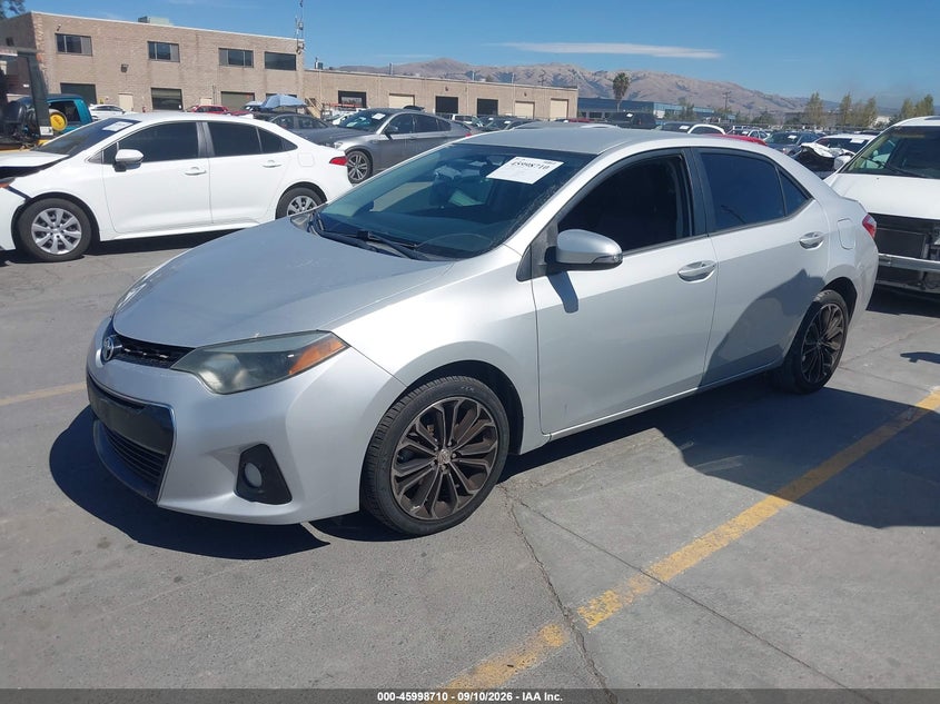 Vin: 2t1burhe3fc394609, lot: 46498054, toyota corolla s plus 20152