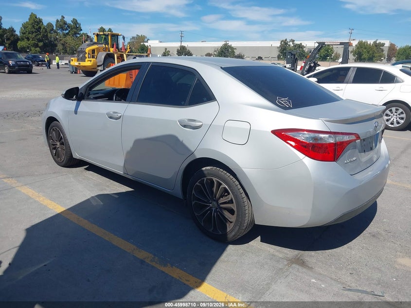 Vin: 2t1burhe3fc394609, lot: 46498054, toyota corolla s plus 20153