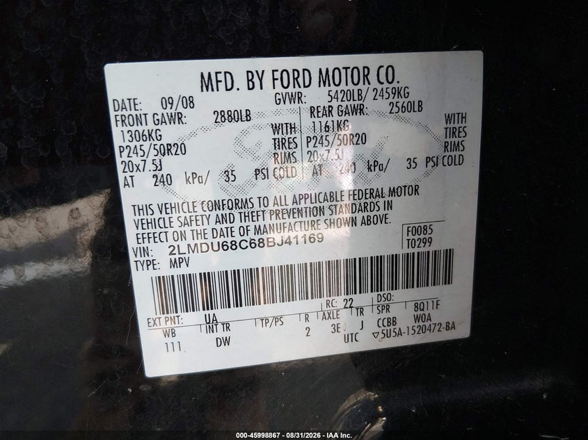 2008 LINCOLN MKX · Фото 9