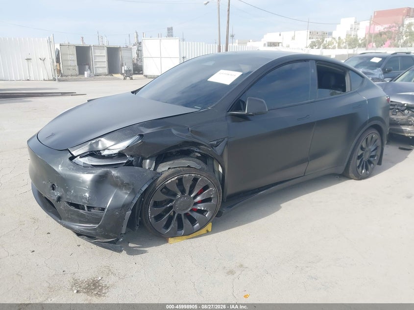 Vin: 7saygdef6pf806538, lot: 46498250, tesla model y performance dual motor all-wheel drive 20232