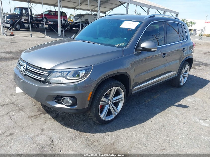 2014 Volkswagen Tiguan R-Line, Удар спереди, IAAI, VIN WVGAV3AX0EW546428 — фото 2